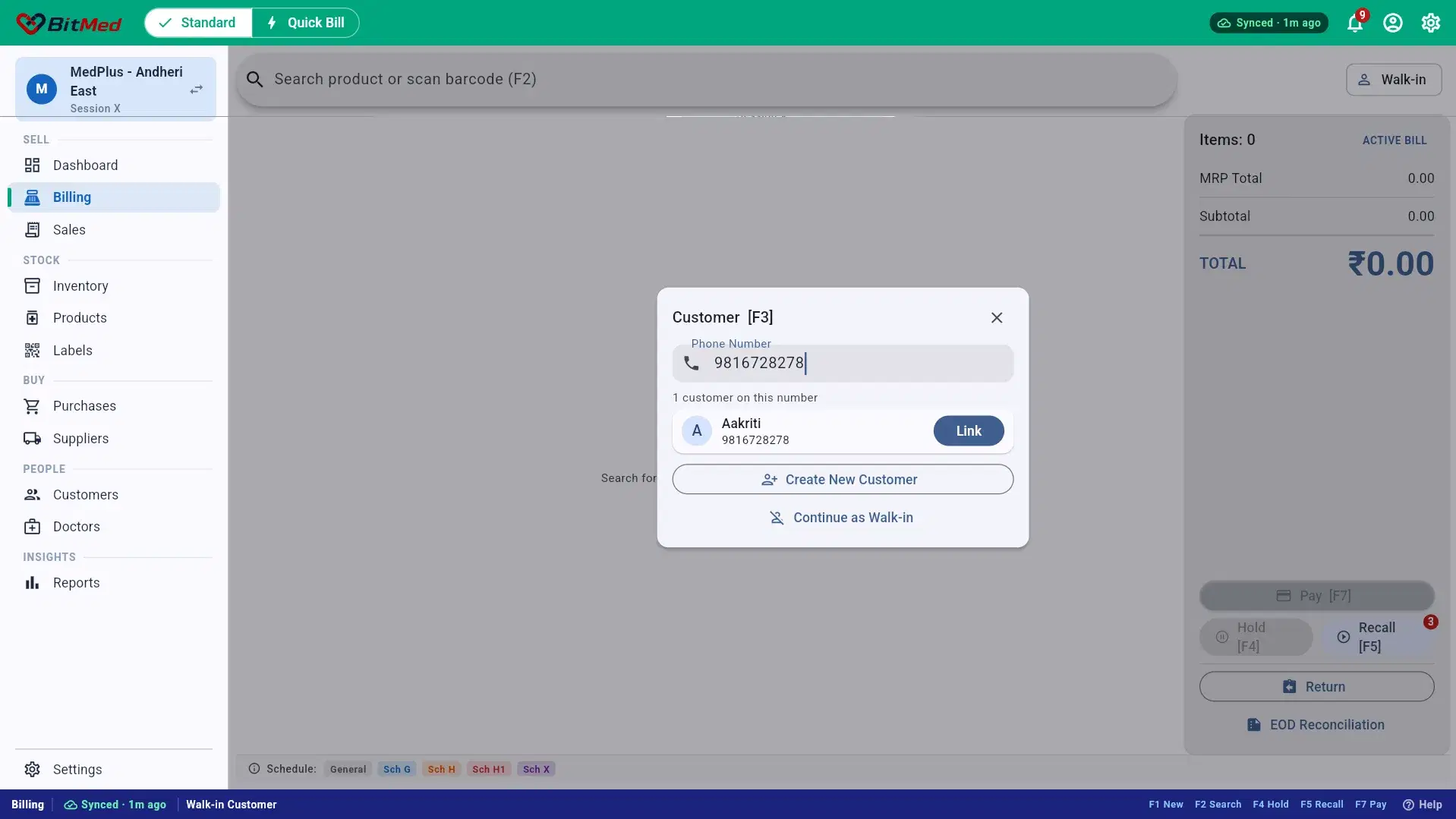 Customer panel