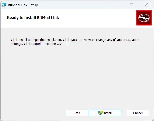The ready-to-install page