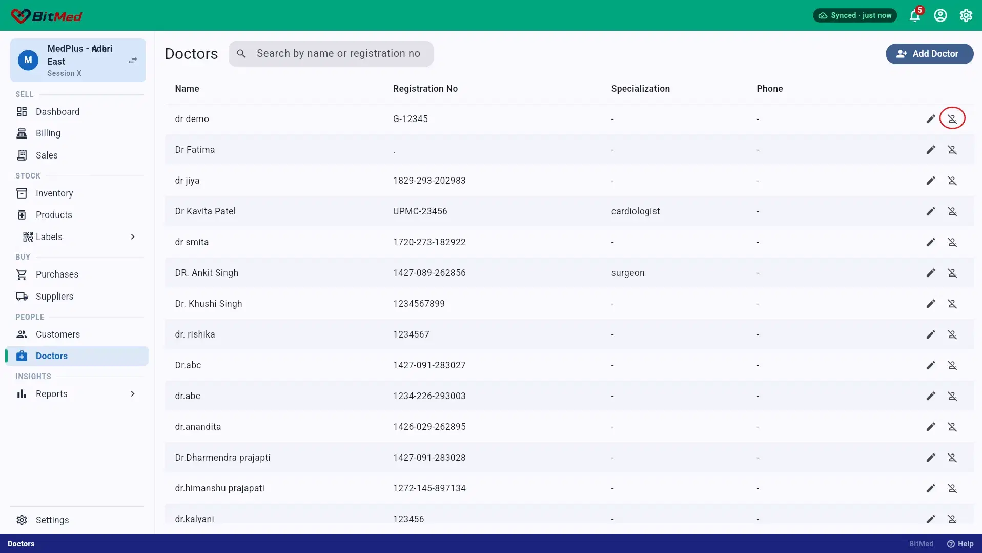 Doctor list