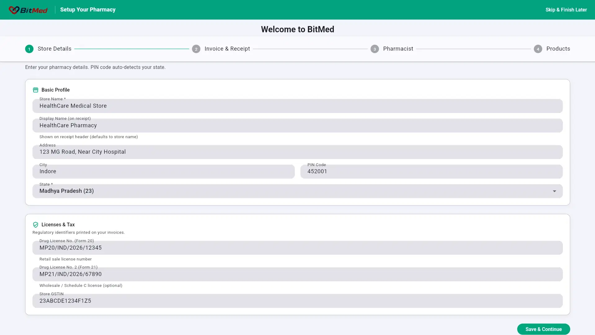 Wizard — store details