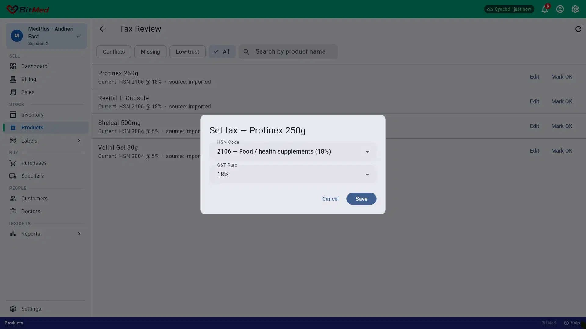 Inline fix